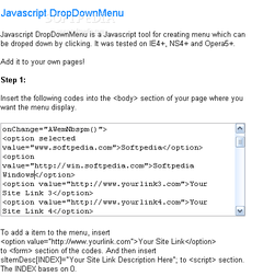 Javascript DropDownMenu screenshot