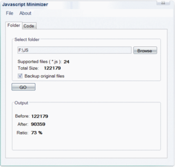 Javascript Minimizer screenshot