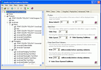 JavaScript PopUpMenu Builder 2006 screenshot