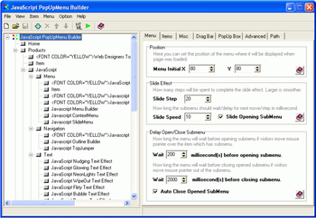 JavaScript PopUpMenu Builder 2006 screenshot 2