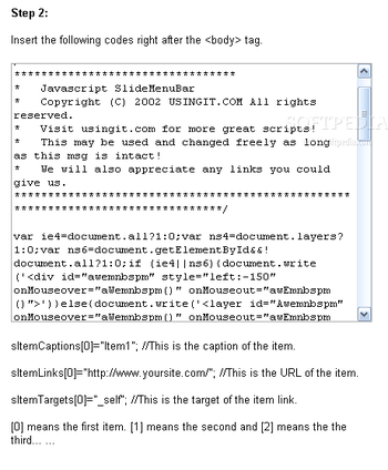 Javascript SlideMenuBar screenshot 2