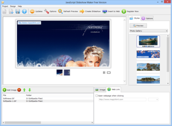 JavaScript Slideshow Maker Free Version screenshot