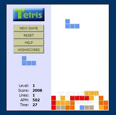 JavaScript Tetris screenshot