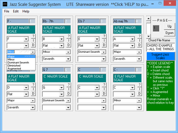 Jazz Scale Suggester System Lite screenshot