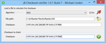 jB Checksum verifier screenshot