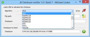 jB Checksum verifier screenshot 2