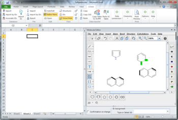 JChem for Office (formerly JChem for Excel) screenshot