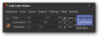 Jedi Color Picker Portable screenshot