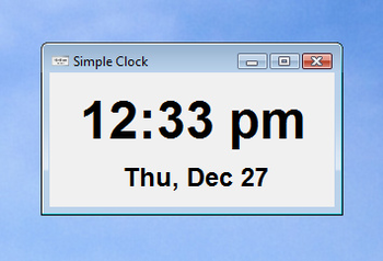 Jeff's Simple Desktop Clock screenshot