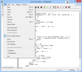 Jens' File Editor screenshot 2