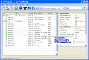 Jesterware DVD Audio Ripper screenshot