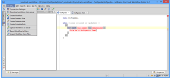 JetBrains YouTrack Workflow Editor screenshot 2