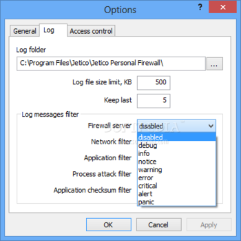 Jetico Personal Firewall screenshot 8