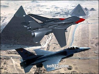 Jets Over the Pyramids 3D Screensaver screenshot 3
