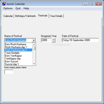 Jewish Calendar screenshot 3