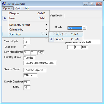 Jewish Calendar screenshot 7