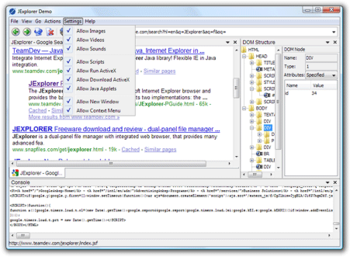 JExplorer screenshot