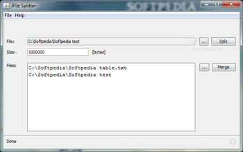 JFile Splitter screenshot