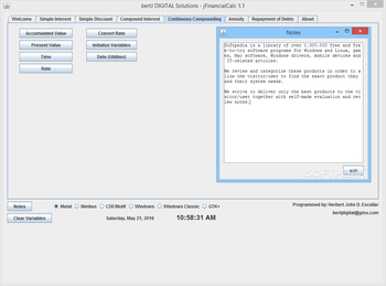 jFinancialCalc screenshot 4