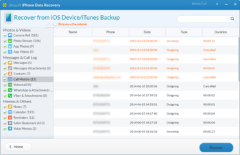 Jihosoft iPhone Data Recovery screenshot 5