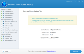 Jihosoft iTunes Backup Extractor screenshot 3