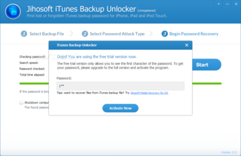 Jihosoft iTunes Backup Unlocker screenshot 6