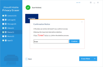 Jihosoft Mobile Privacy Eraser screenshot 4