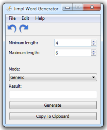 Jimpl Word Generator screenshot