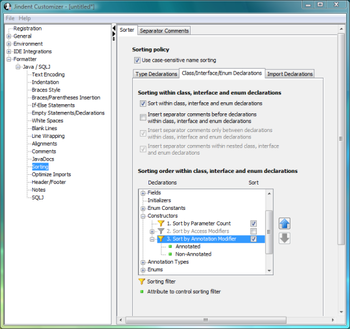 Jindent Code Formatter for Java/C/C++ screenshot