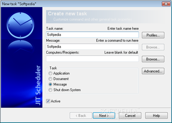 JIT Scheduler screenshot 2