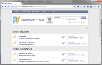 Jitbit AspNetForum screenshot 2