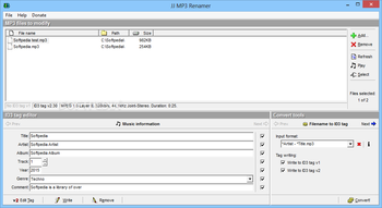 JJ MP3 Renamer screenshot
