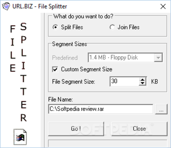 JK File Splitter screenshot