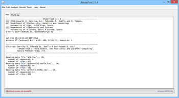 jModelTest screenshot