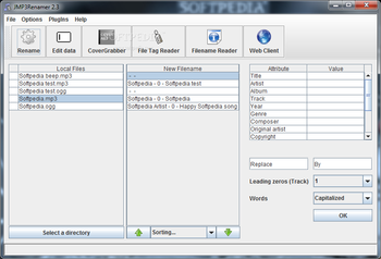 JMP3Renamer screenshot