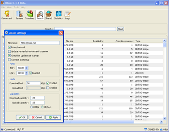 JMule screenshot 2