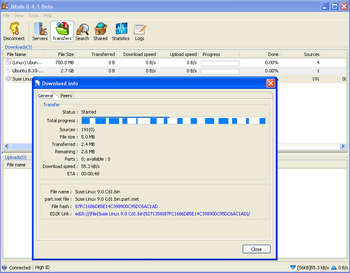 JMule screenshot 3