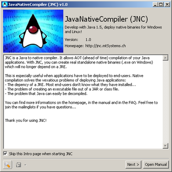 JNC - JavaNativeCompiler screenshot