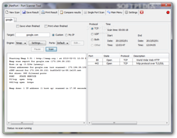 jNetPort screenshot 2