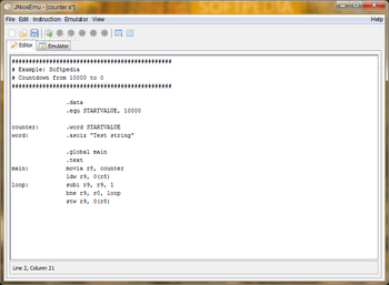 JNiosEmu screenshot