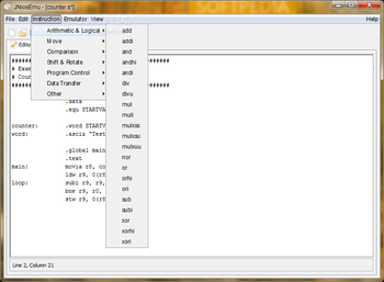 JNiosEmu screenshot 2