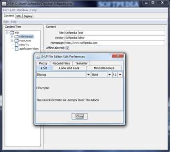 JNLP File Editor screenshot 5