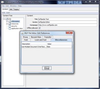 JNLP File Editor screenshot 6