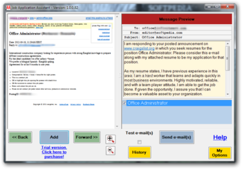 Job Application Assistant screenshot