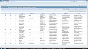 Job Database screenshot