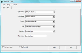 Job Start screenshot