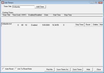 Job Timer screenshot