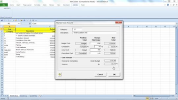 JobCost Controller for Excel screenshot