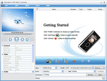 Joboshare 3GP Video Converter screenshot