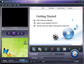 Joboshare AVI to DVD Converter screenshot